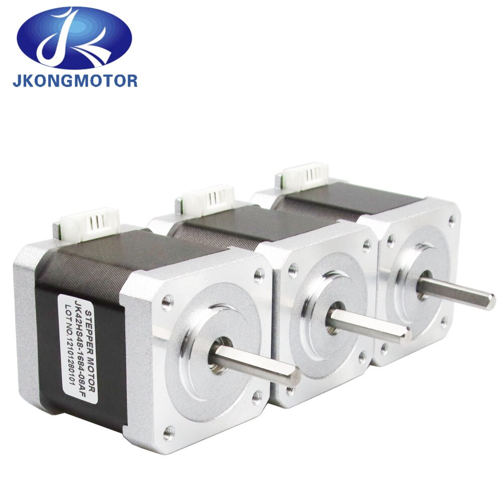 Jkongmotor 48mm Nema 17 Stepper Motor 50N.cm Nema17 Step Motor 1.68A 42BYGH Motor 4-lead for CNC 3D Printer Motor