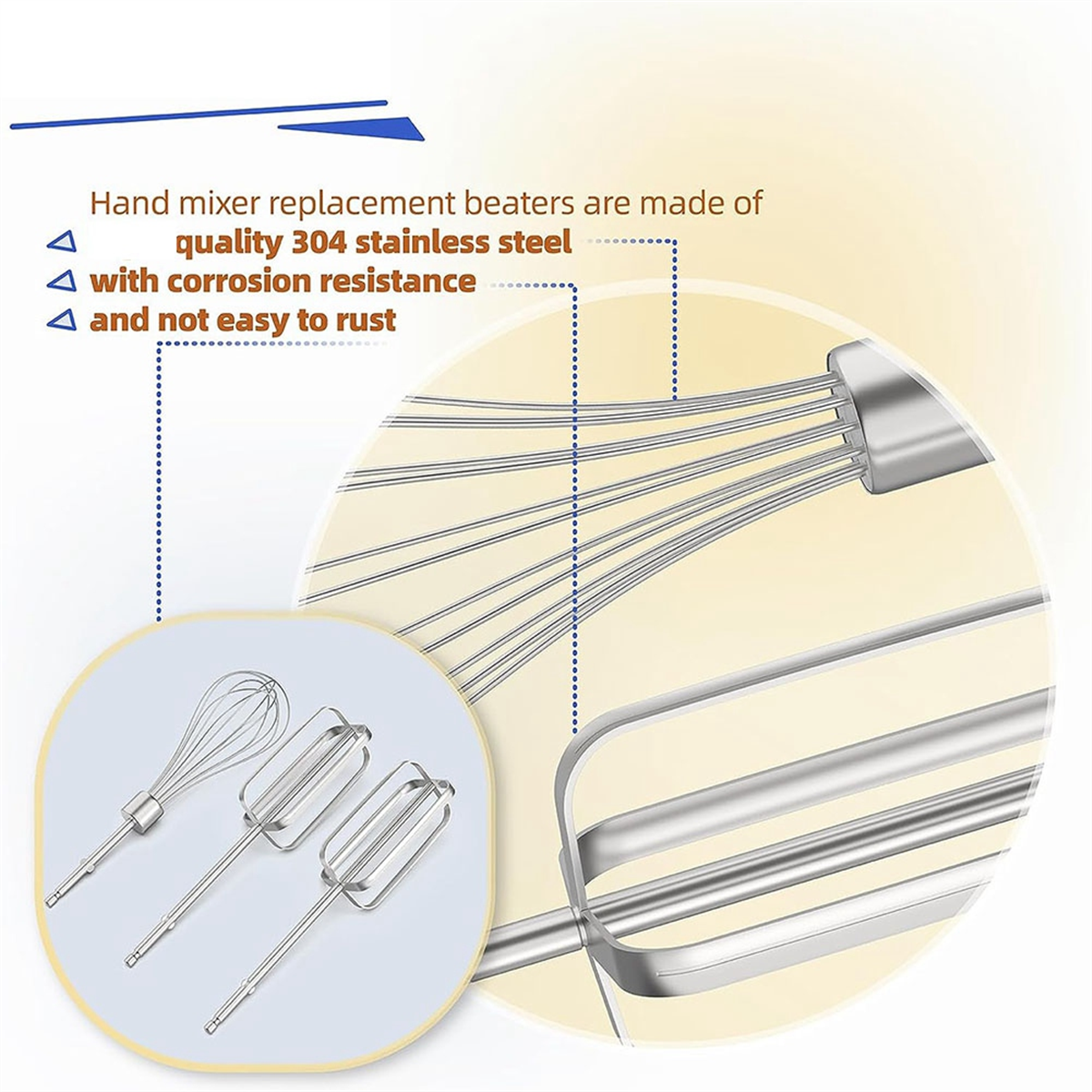 Hand Mixer Beaters Attachments, for Replacement Hamilton Beach Mixer Parts,Hand Mixers 62682RZ 62692 64699 62695V
