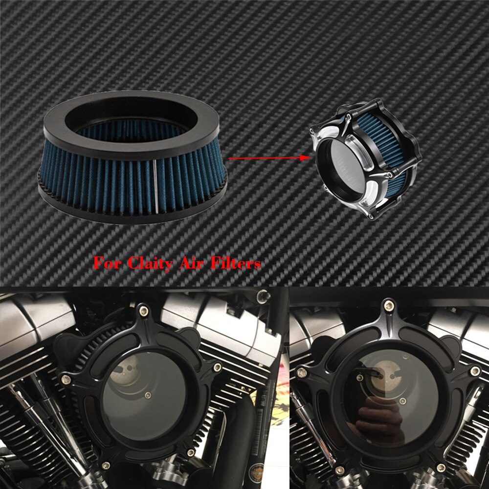 Motorcykel udskiftning luftfilter indtag filter system indre element grå / rød / blå til harley sportster touring softail dyna: Luftfilterelement 6