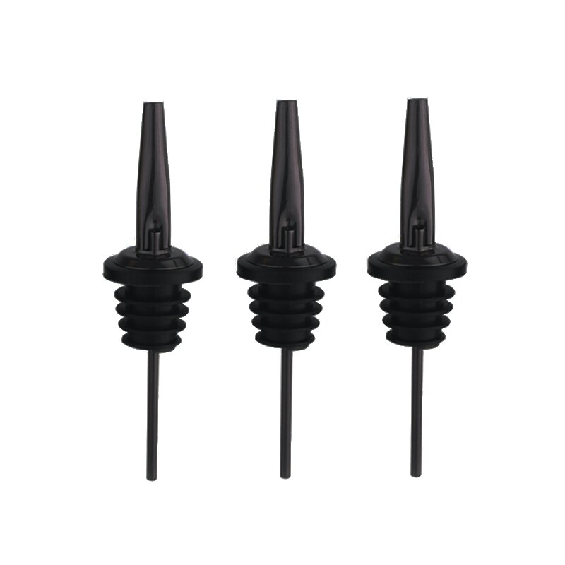 2-3PCS Stainless Steel Speed pourer Liquor Bottle Pourers and Vinegar Tapered Stopper Spout Suitable for About 3/4" Bottle Mouth: 3 Black