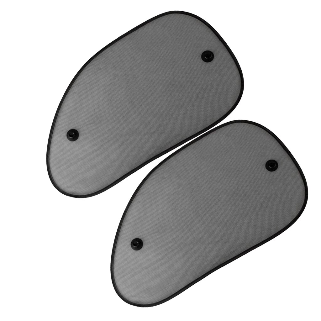 2Pcs Car Side Window Cover Block Window Mesh Cover With 4 Suction Cups