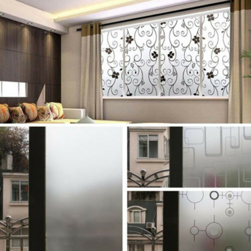 2m x 45cm vinduesdør privatliv film værelse badeværelse hjem glas klistermærke pvc frostet