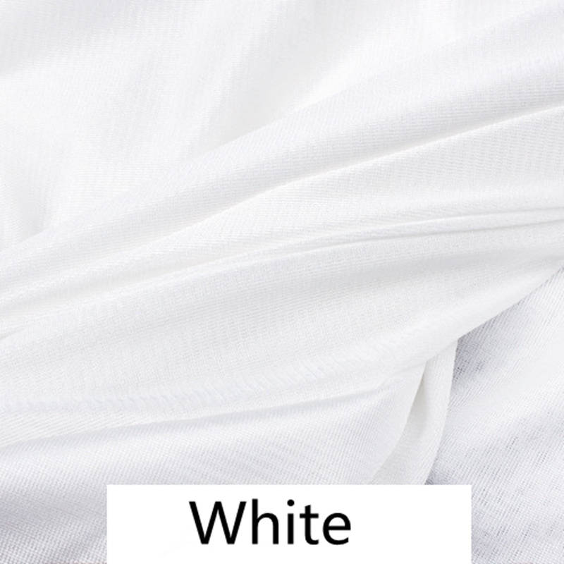Strikket stof nederdel mellemfor blød silkebh undertøj for gardiner diy pude patchwork 1.7m bred 1m/1pc: Hvid