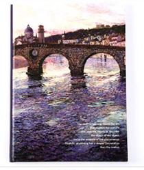 dibujo de bocetos en blanco, pintura de 50 páginas, 100 hojas, precioso cuaderno de papel, libro de bocetos, suministros para oficina y escuela,: Corridor bridge
