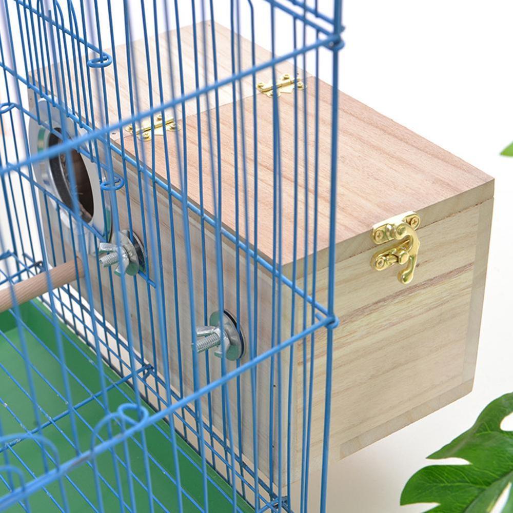 Pet Bird House Parakeet Nest Box Bird House Budgie Breeding Parrotlets Box Box Mating Wood For Lovebirds L6V7