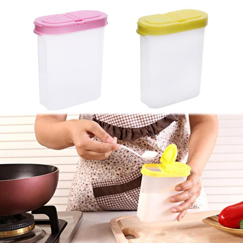 Food Storage Box Clear Container Set with Pour 2 Lids Kitchen Food Sealed Snacks Dried Fruit Grains Tank Storage Cereal Box