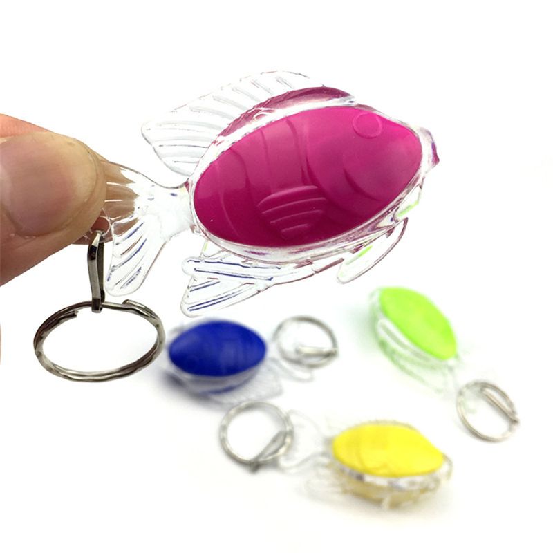 Mini vis led oplichtend speelgoed sleutelhanger feestartikelen kinderspeelgoed gadgets tas hanger 72xc