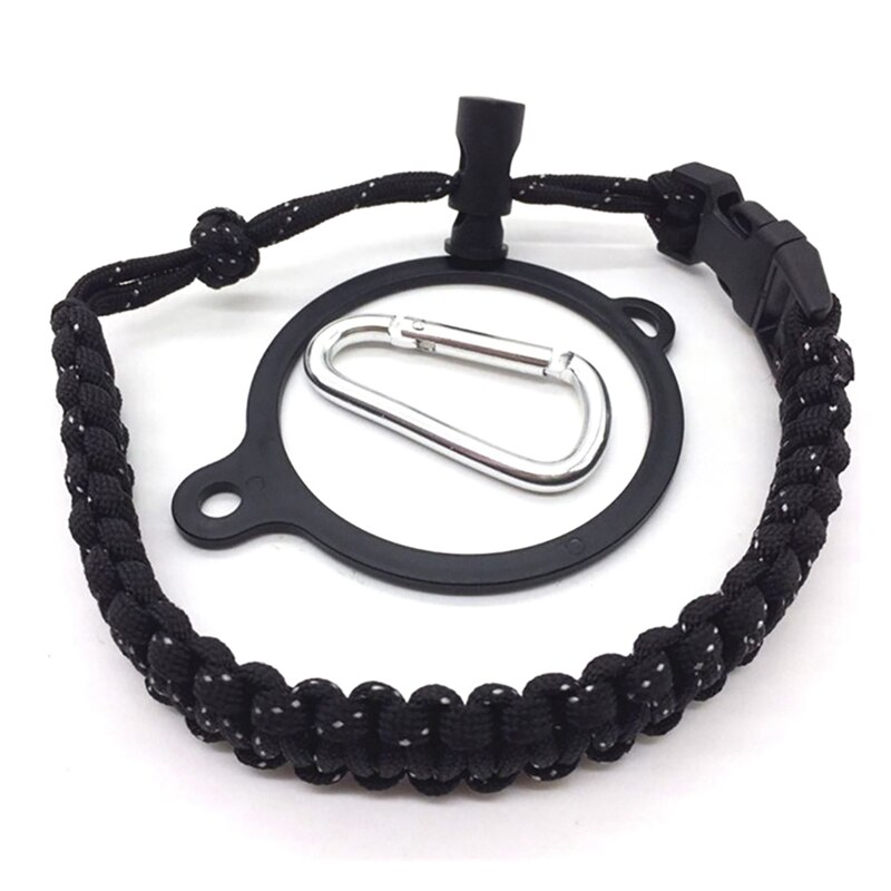 Med ringe paracord håndtak stropp flettet turreisetilbehør koppholder passer til vannflaske med avlet munn 7 kjerner til hydrokolbe