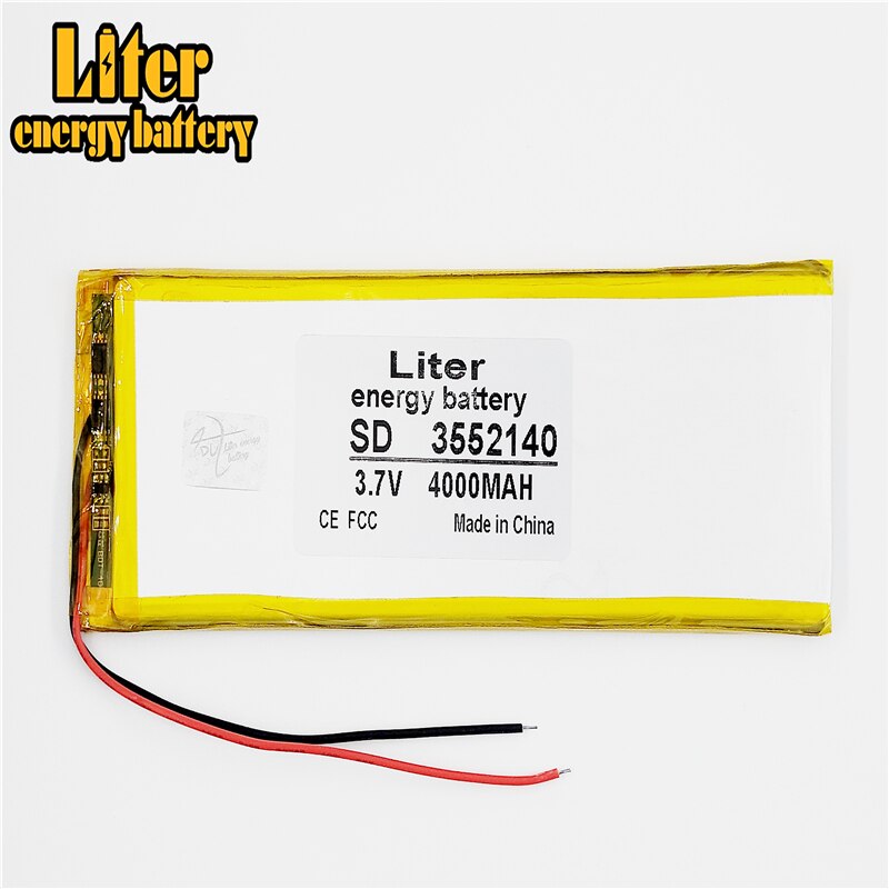 3.7 V lithium Tablet polymer battery rechargeable battery 3552140 pl 4000 mah tablets