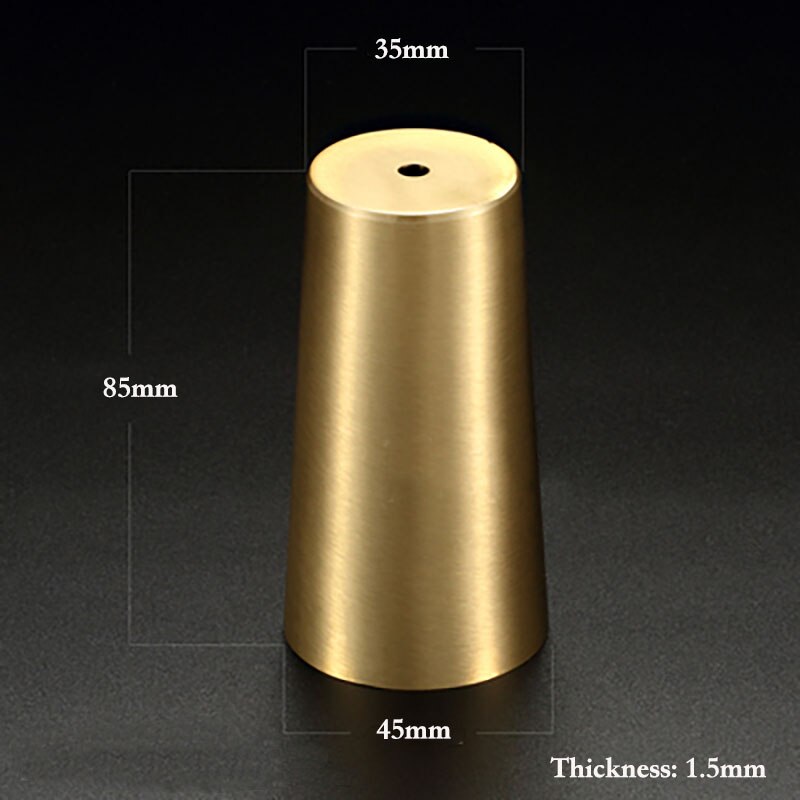 high Brass Cabinet Leg Covers Chair Cups Furniture Leg Tube Protector Table Feet Cover: D45 C35 H85