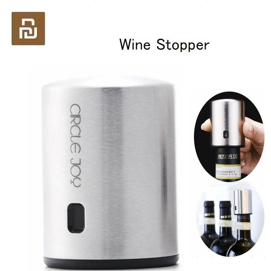 Youpin circle Smart Wine Stopper Stainless Steel Vacuum Memory Wine Stopper Electric Stopper Wine Corks chain brand-Circle Joy