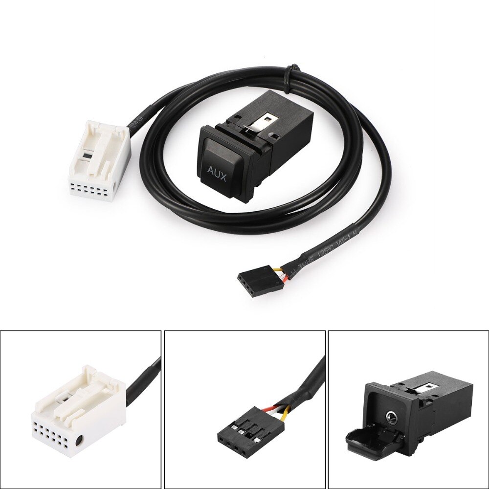 Zwarte usb-schakelkabel, aux-kabel, premium verbindingskabel, kabelboom, schakelkabel voor vw rns 315 rcd 510 magotan l polo touran