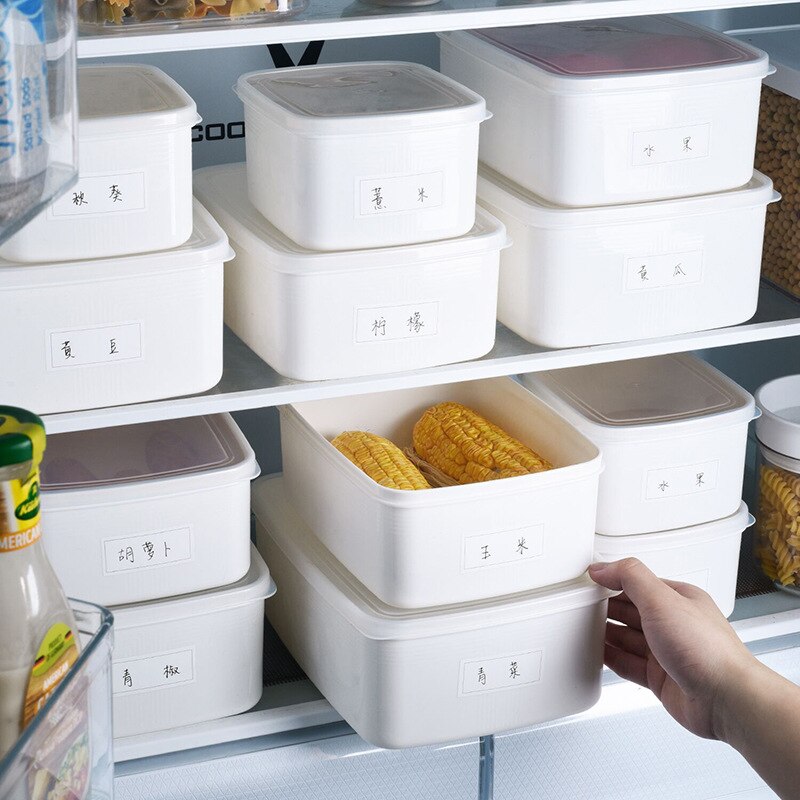 Refrigerator Fresh-Keeping Box Vegetable Fruit Storage Box Egg Frozen Sealed Plastic Containers kitchen food storage containers