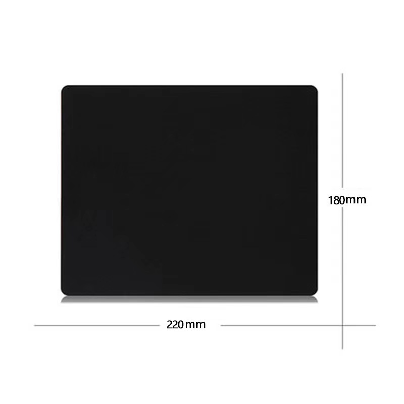 Alfombrilla de ratón pequeña de goma negra para juegos Esports y uso en oficina Alfombrilla de ratón negra antideslizante universal para escritorio y computadora portátil