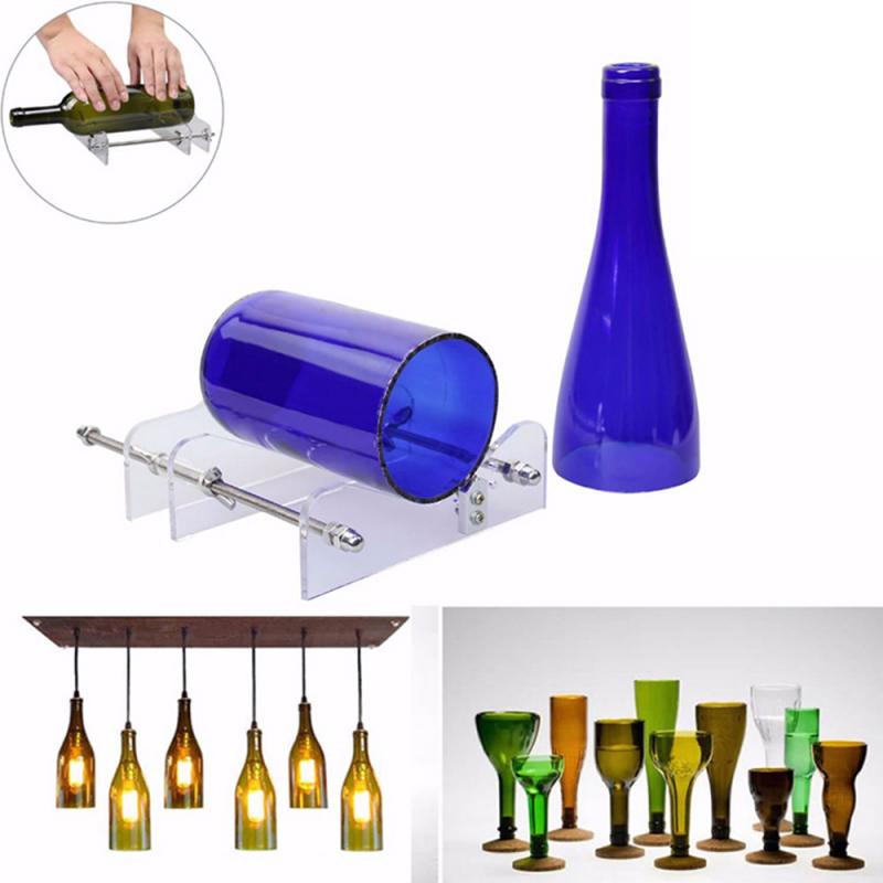 1pc lange glasflasker cutter maskine miljøvenlig plast metal skæreværktøj sikkerhed diy glasflaske cutter værktøj