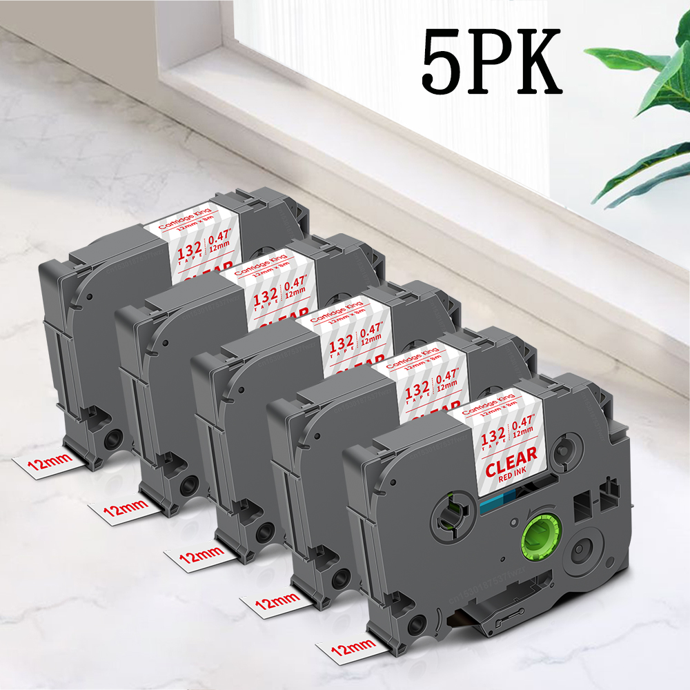 5PK TZe231 Compatible pour Brother p-touch 12mm ruban d'imprimante TZe ruban TZe 231 TZ 131 631 remplacer pour fabricant d'étiquettes Brother PTH110: green