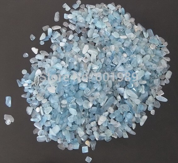 Galets en verre bleu clair 300g, magnifique Vase de réservoir de poisson, ornement de jardin de piscine, accessoire d&#39;aquarium,