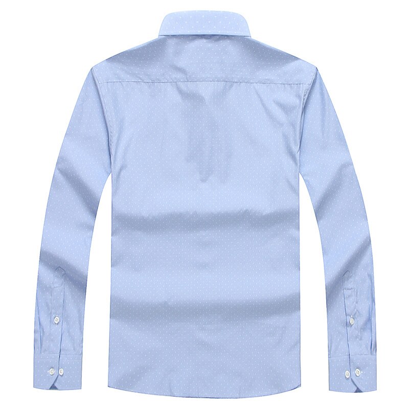 Pluss størrelse 8xl 7xl 6xl 5xl merke menn klær slim fit menn langermet skjorte herre prikkete casual herre skjorte sosial stor størrelse