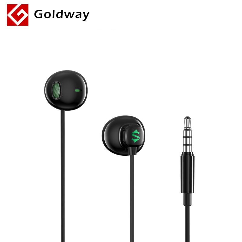 Original black shark 3.5mm gaming øretelefon halv in-ear spil headset til black shark 3 black shark 3 pro