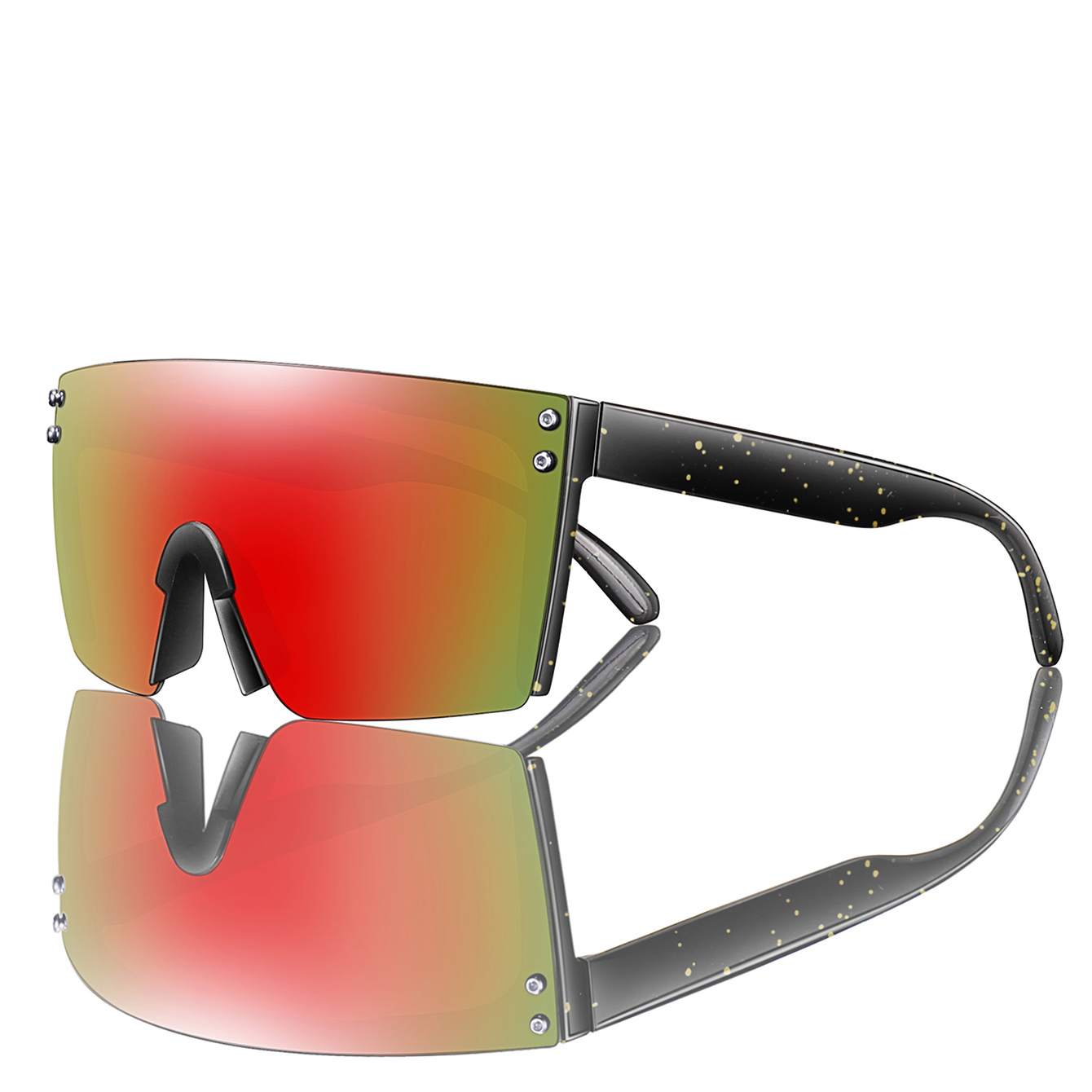 Gafas de sol de montura grande para motocicleta para hombre y mujer, lentes cuadradas a prueba de viento para exteriores, bicicleta de montaña, a la , Punk, UV400