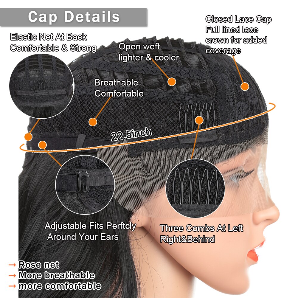 20inch Body Wave Lace Front Wig Pre Plucked With Baby Hair Glueless Synthetic Transparen Lace wig For Black Women Hair Expo City