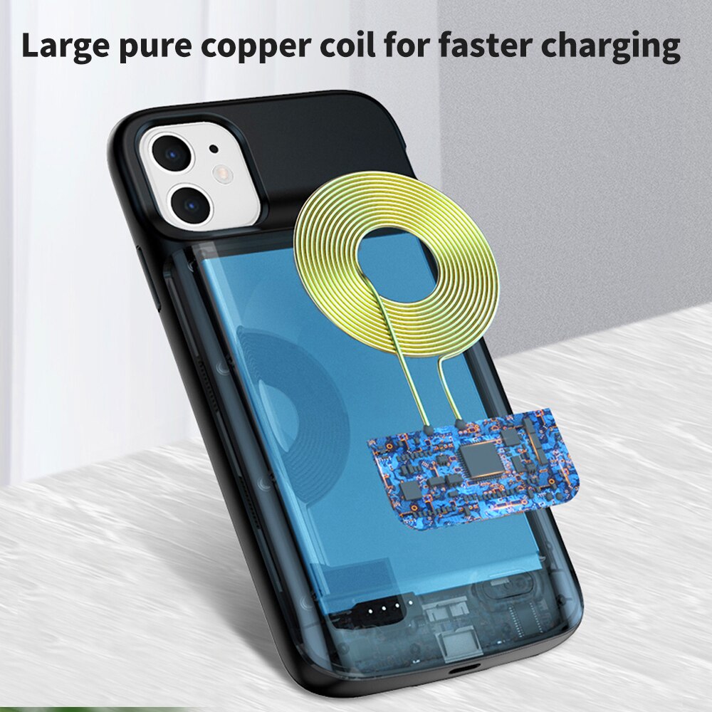 For iPhone 12 Pro Max 12 Mini Battery Case 4800mAh Power Bank Cover Portable Charging Phone Battery Charger Case For iPhone 12