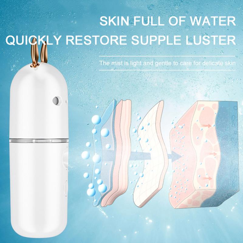 Mini Mist Sprayer Cute Nano Facial Sprayer Cool Mist Face Mister Portable Face Humidifier USB Facial Spray Steamers Skin Care