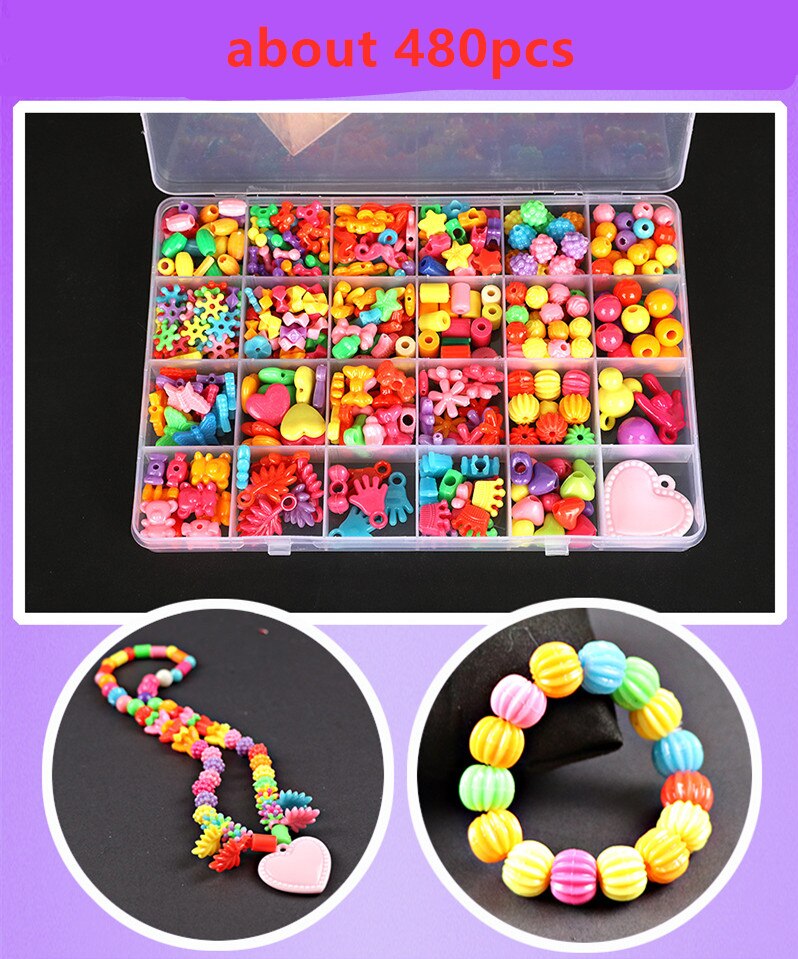 FAI DA TE Braccialetto Bracciale per Bambini Ragazze Gioielli FAI DA TE tariffa Perline impostato Ultime Collane di Charme Nuovo Handmake Bracelect: marrone