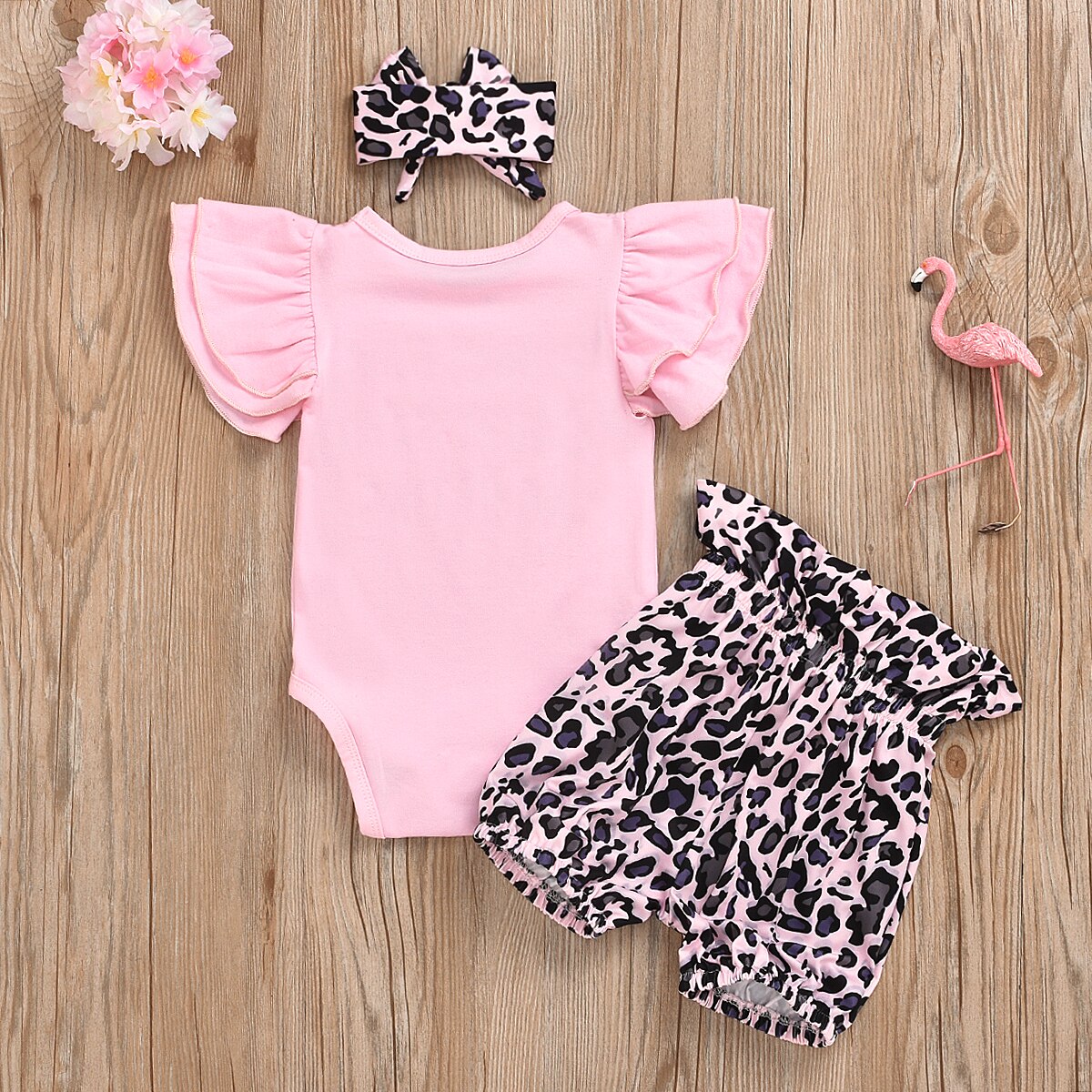 0-5 år systrar matchande kläder set förlåt pojkar pappa säger nej dejta tryckta toppar+ leopardshorts/byxa/kjolar+pannband 3 st set