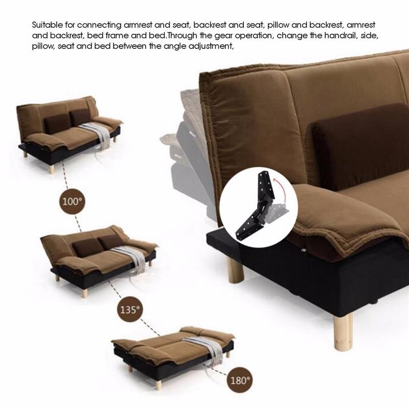 Metal stål sort sovesofa sengetøj møbler justerbar 3- position vinkel mekanisme hængsel hardware