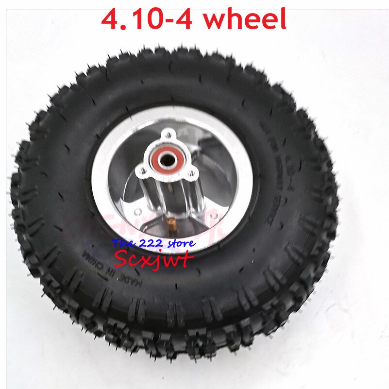Rueda de neumático de 4,10/3,50-4, neumático exterior de tubo 4,10-4 con llanta de 4 pulgadas para Mini Quad Dirt Bike Scooter ATV Buggy de 49cc