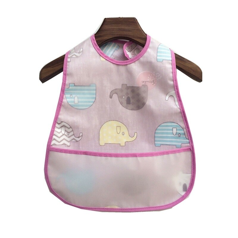 Verstelbare Baby Slabbetjes Eva Waterdichte Lunch Feeding Slabbetjes Baby Cartoon Voeden Doek Kinderen Baby Schort Babador Bandana: Purple Elephant
