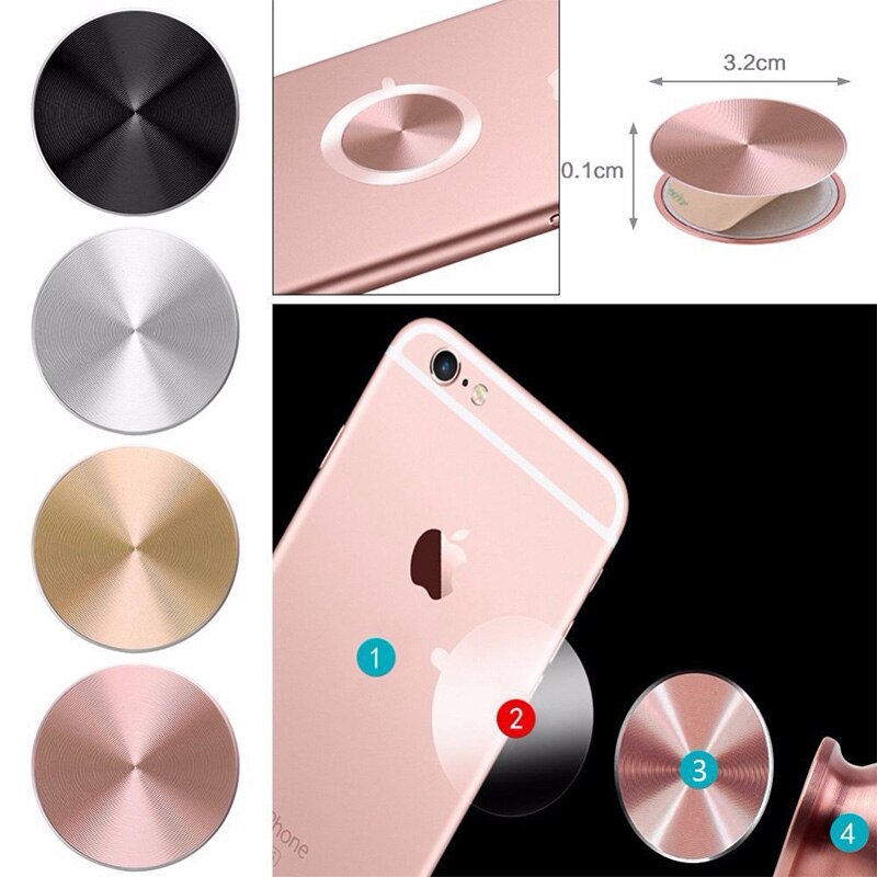 Plating Metall Platte für Magnetische Auto Telefon Halter Aluminium Legierung Aufkleber auf Auto Halterung Telefon Halter für iPhone 12 Samsung xiaomi