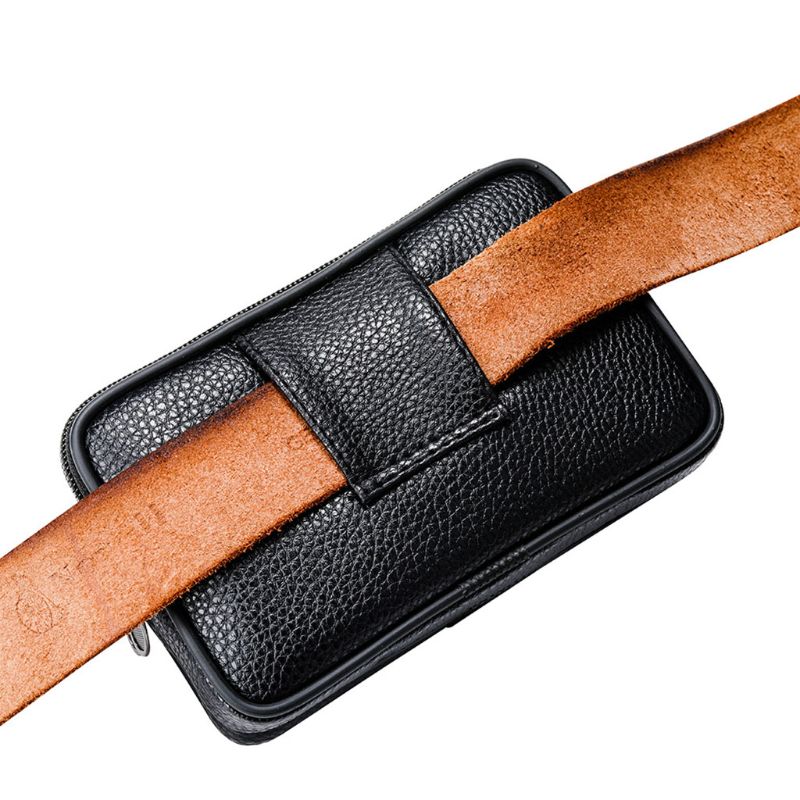 Unissex couro do plutônio do vintage saco da cintura titular do telefone bolsa das mulheres dos homens esporte cinto hip loop coldre carteira carry caso bolsa