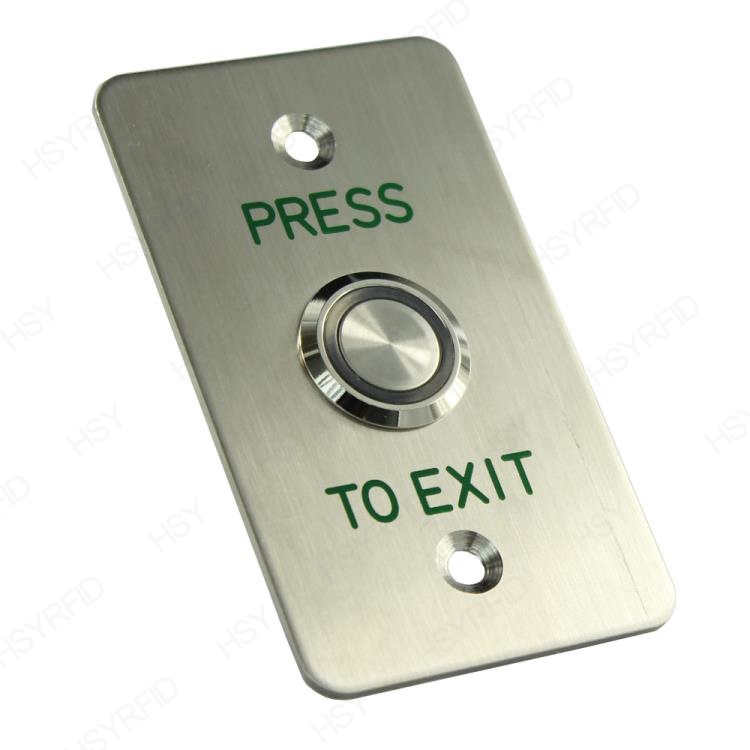 Blue LED Light Stainless Steel Panel Door Release Push Exit Button use for Access Controller System