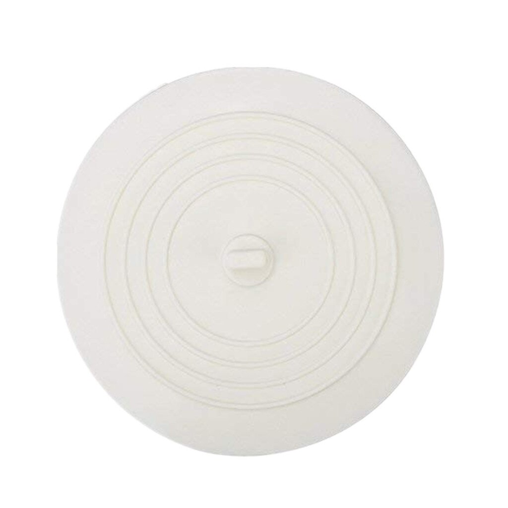 6 Inch Large Silicone Tub Stopper Bathtub Stopper Drain Plug Sinks Hair Stopper Flat Cover Bathroom Accessories: White