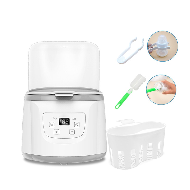 6 Functies Flessenwarmer Fles Sterilisator Dubbele Flessenwarmer Voor Moedermelk Nauwkeurige Temperatuurregeling Us/Eu Plug