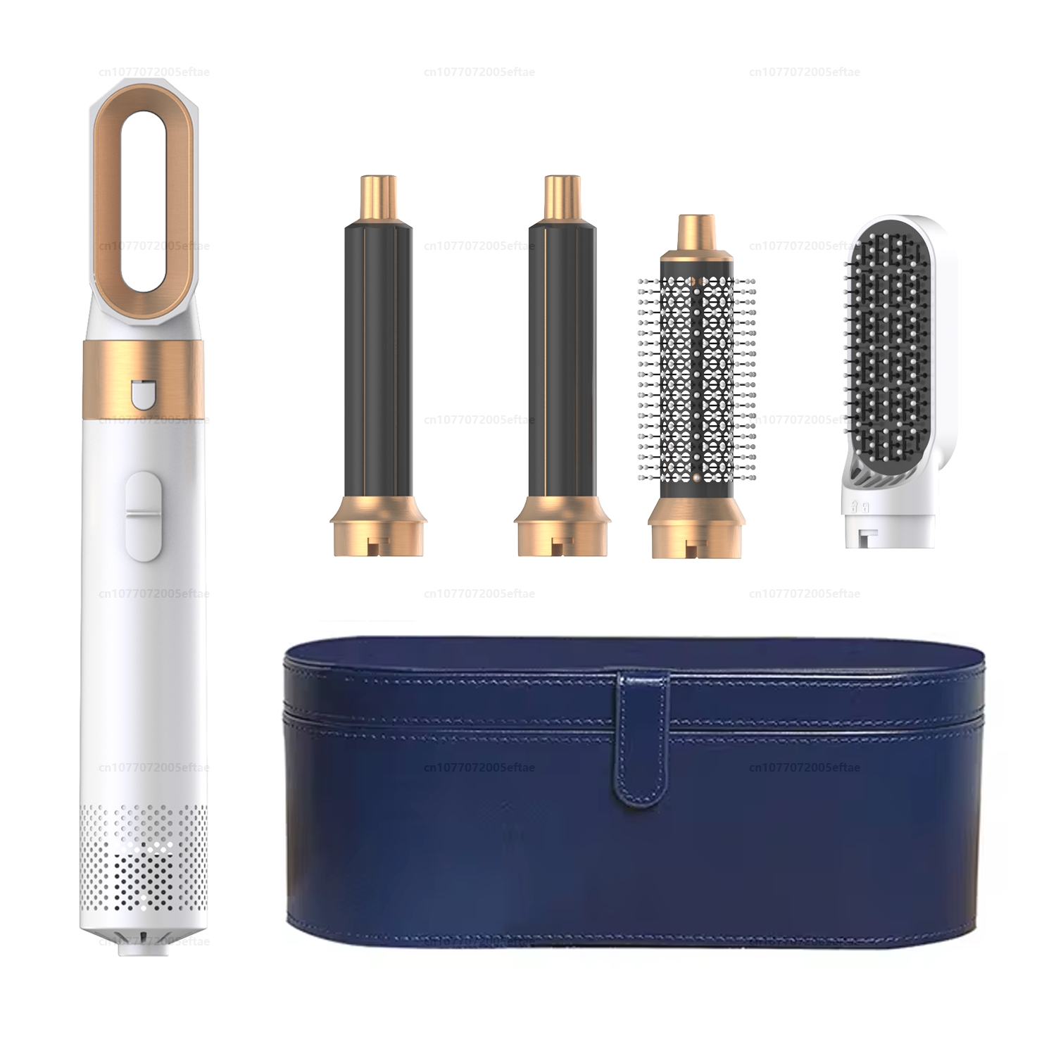 5 in 1 Hair Dryer Comb Set Curling Iron Hair Straightener Styling Tool Air wrap Hair Dryer Household: Red / AU