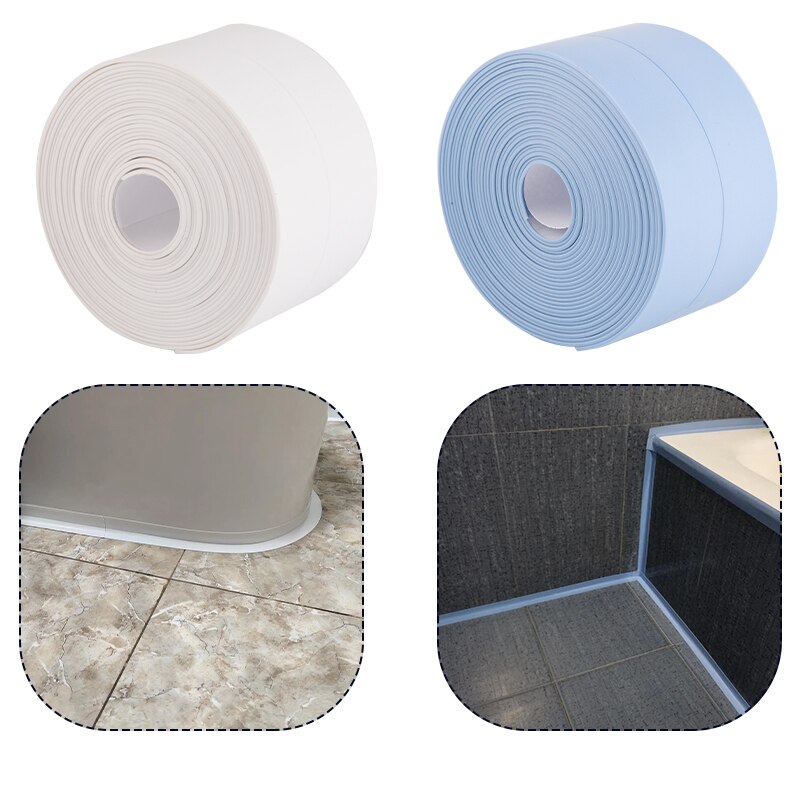 Tapeter pvc crack tape til badeværelse og køkken anti-mug vandtæt forsegling vask tape tapet kant selvklæbende tape