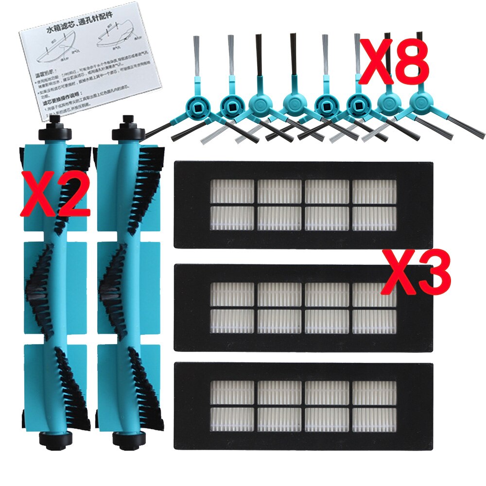 Piezas de repuesto para Cecotec Conga 3090 series, cepillo rodillo, cepillo lateral, filtro hepa, filtro de tanque de agua, piezas de limpiador al vacío, almohadilla para mopa, accesorios de tela: 10