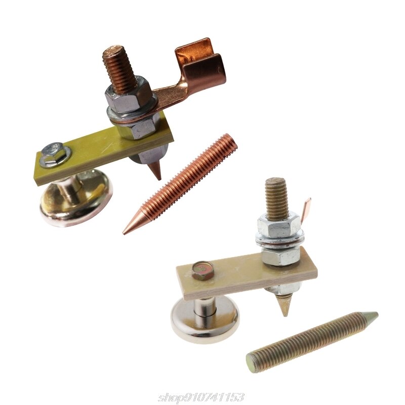 Strong Magnetic Ground Clamp Connector with Conductive Rod Stud for Welding Machine Auto Bodywork Repair Tools N04 20
