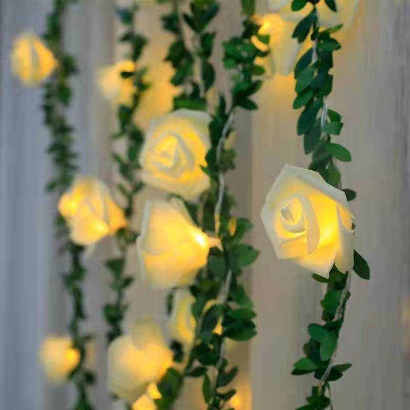 20/40LED Rose Blume LED Gebühr Schnur Lichter USB Akku Betrieben Hochzeit Weihnachten Lichter Girlande Dekorationen für Zu Hause Ich bin Freien