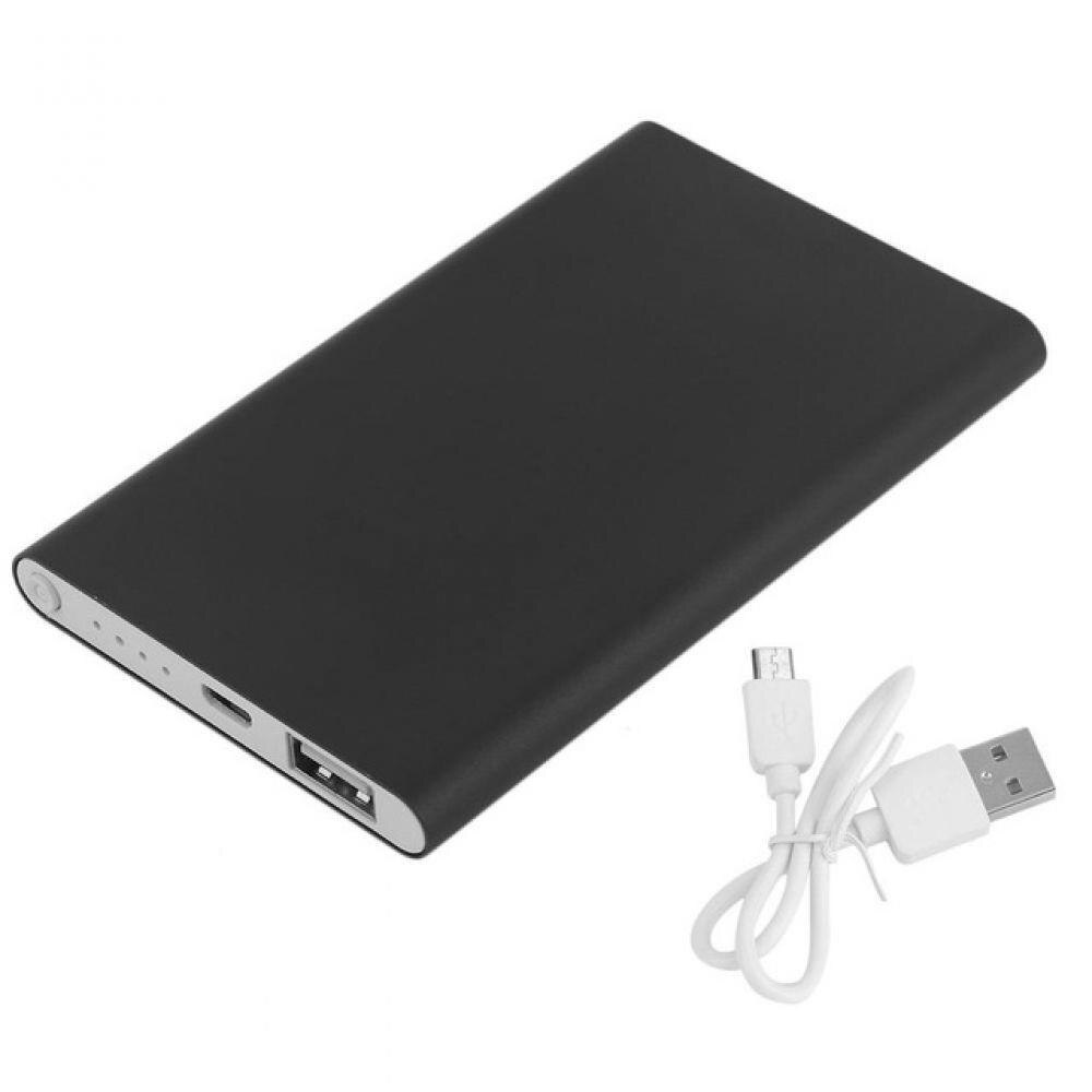 Ultradunne 12000Mah Power Bank Draagbare Oplader Usb Batterij Mobiele Voeding Voor Smart Telefoon Externe Mobiele Power supply: Black