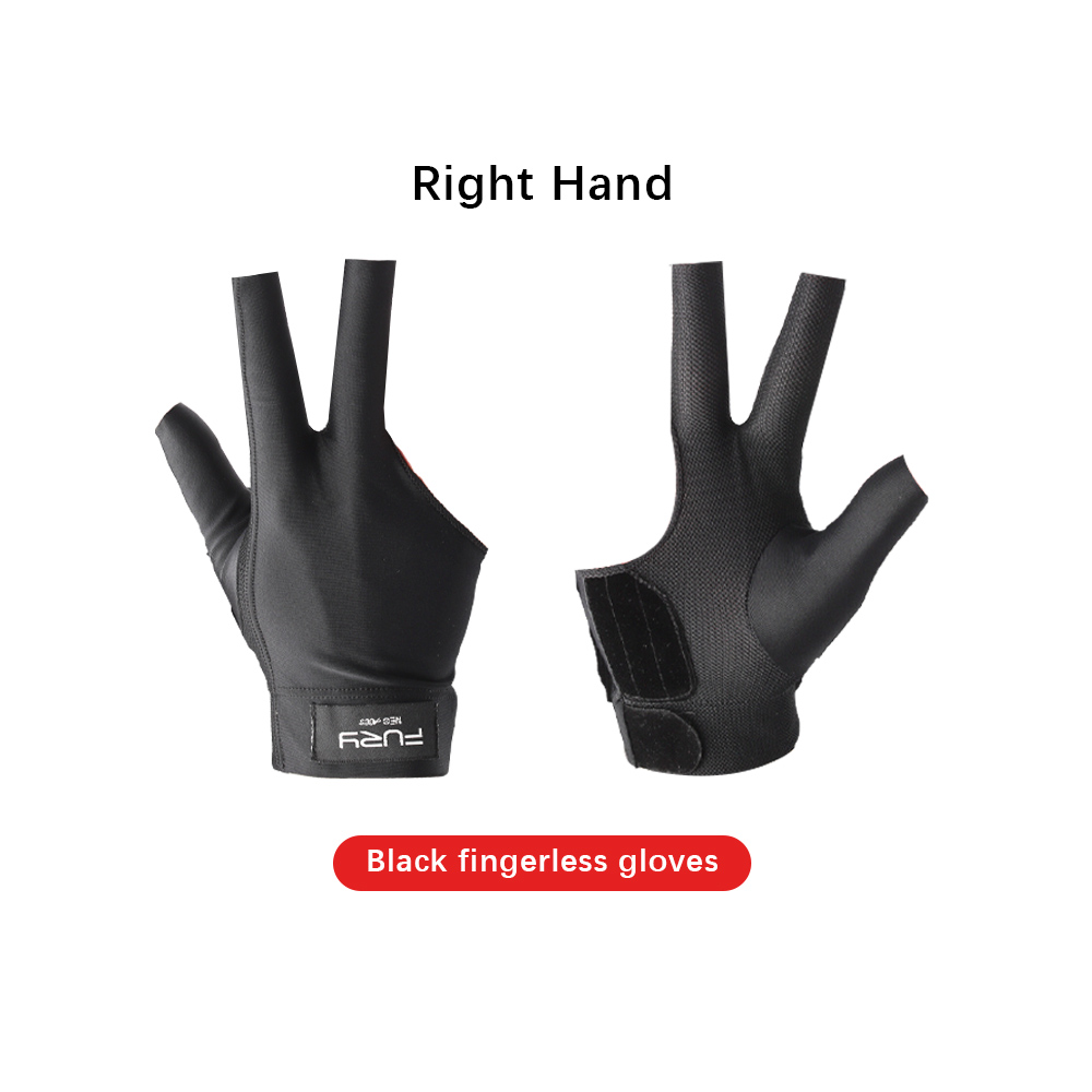 FURY Pool Cue Billar Gloves Left/Right Black Blue Three-finger Non-slip Breathable Comfortable Billiard Accessories: B