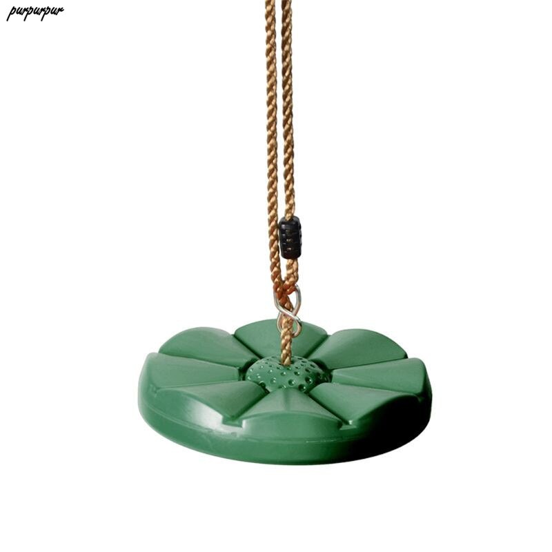 Columpio de cuerda de disco de columpio para interiores y exteriores, Columpio de cuerda de nailon ajustable, rojo para jugar con chico y niños: Dark green