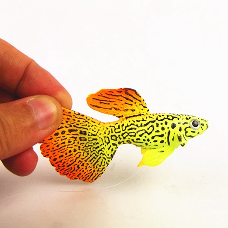 Simulation Ocean Tropical Fish Luminous Simulation Clownfish Guppies Angelfish Aquarium Landscaping Decorations