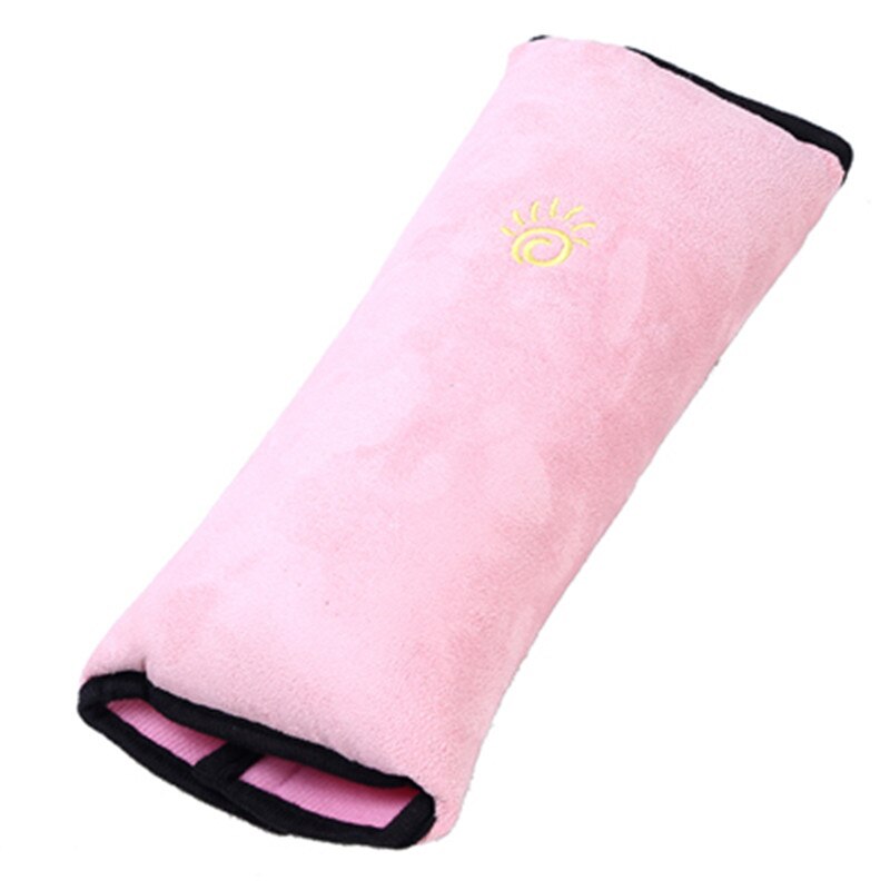 1pcs Car Safe Fit Seat Belt Adjuster Car Safety Belt Adjust Device Triangle Baby Child Protection Baby Safety For Baby: Pink Pillow