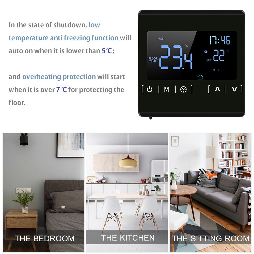 Smart Thermostat Electric Floor Heating Controller Water Heating Thermoregulator Room Thermostat Temperature Controller