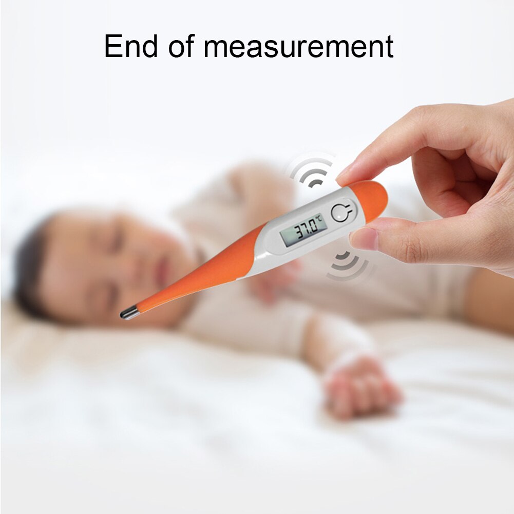 Digital elektronisk lcd-termometer voksen underarm mund kropsfeber husstandstemperatur måleværktøj blødt hoved baby voksen