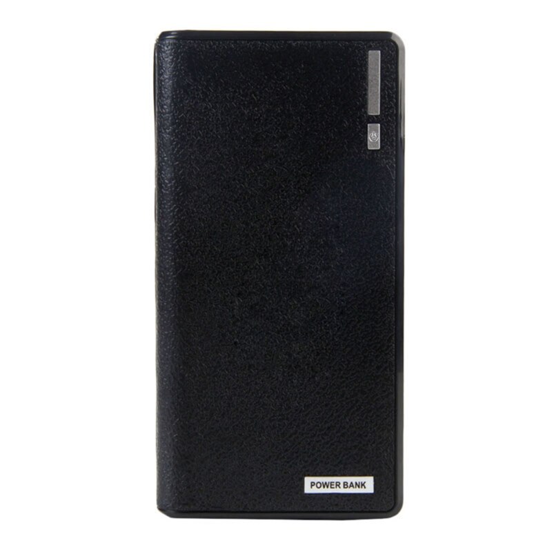 1 PC Dual USB Power Bank 6x18650 custodia esterna per caricabatterie per telefono: Black